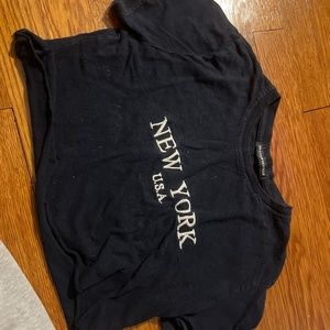 brandy new york cropped baby tee